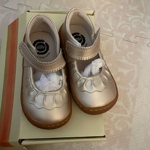 Livie & Luca champagne shimmer shoes